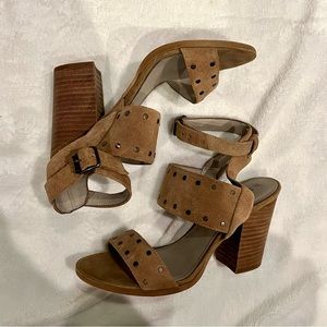 Hinge Suede Studded Heels Size 6.5
